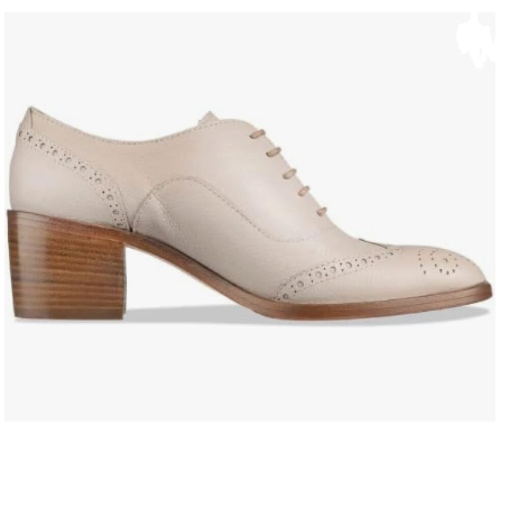 Elegant Cream Leather Heels